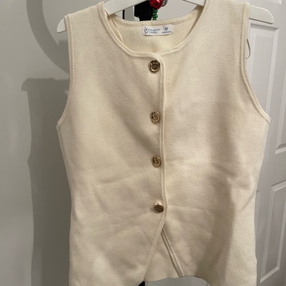Primark Cream Button-Up Vest